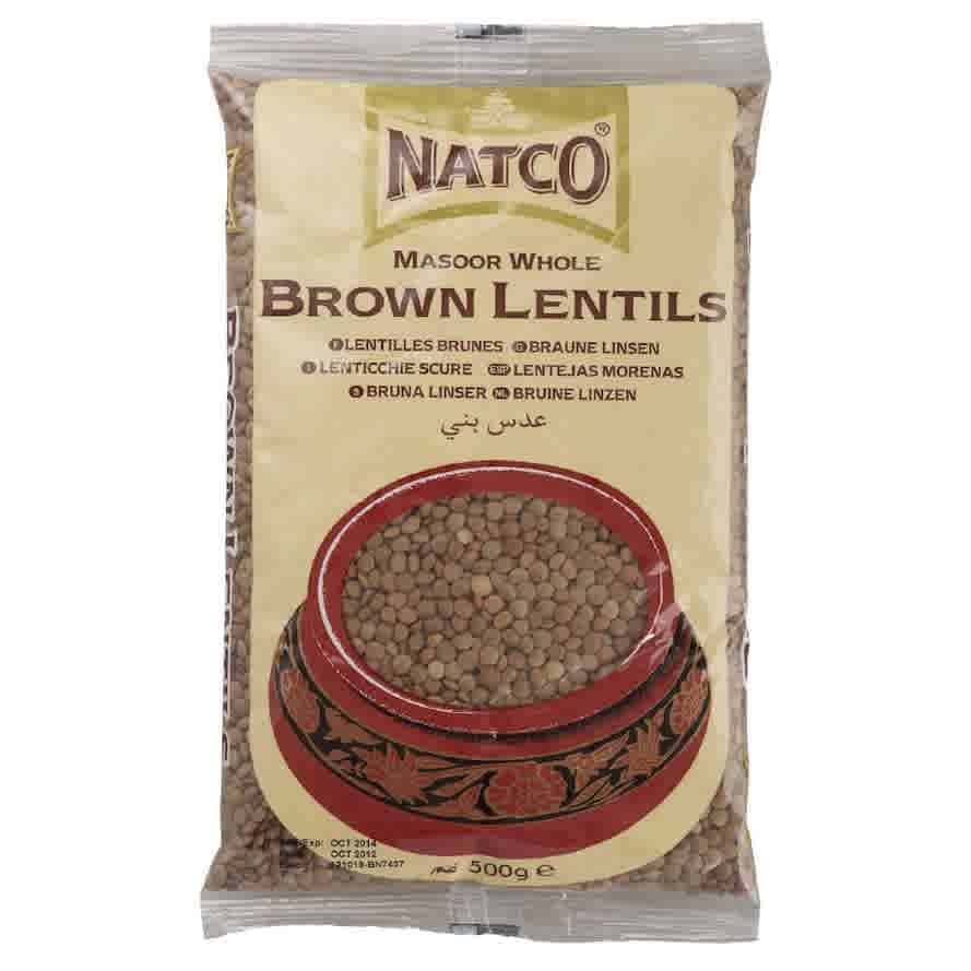 Natco Brown Lentils 500G