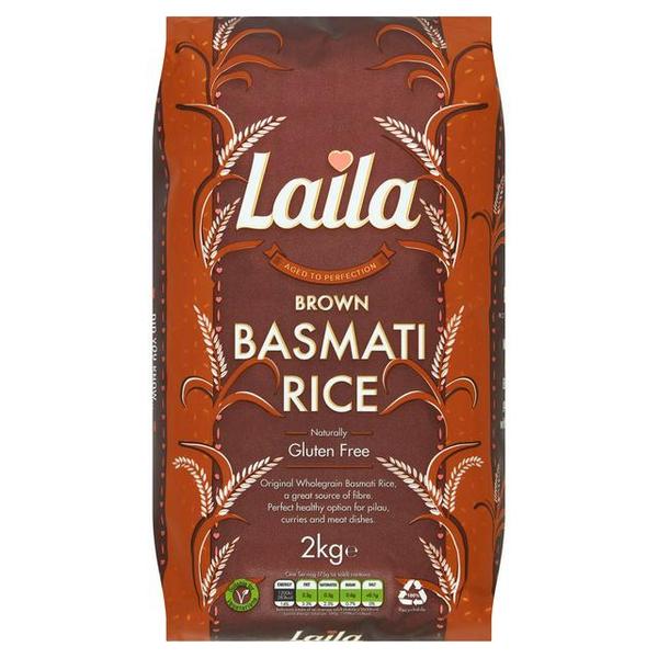 Laila Brown Basmati Rice 2KG